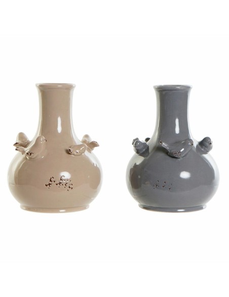 JARRON PORCELANA 13,5X13,5X18 PAJAROS 2 SURT.