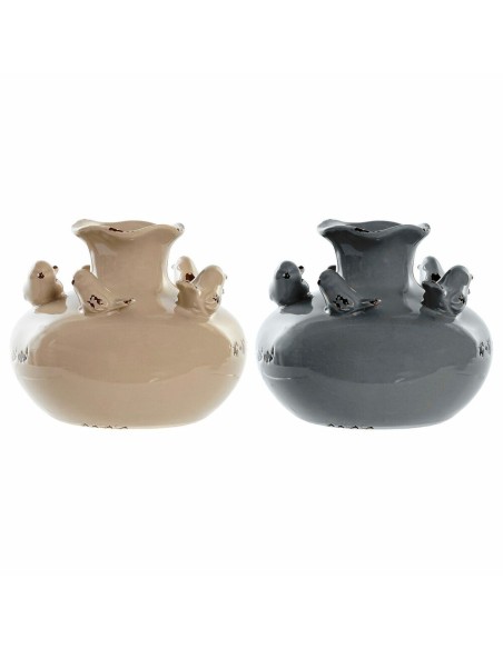 JARRON PORCELANA 14,5X14,5X12 PAJAROS 2 SURT.