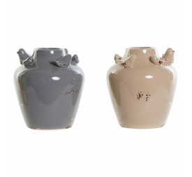 JARRON PORCELANA 13X13X15 PAJAROS 2 SURT.