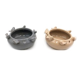 CENTRO MESA PORCELANA 16X16X7 PAJAROS 2 SURT.