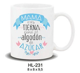 MUG CON MENSAJE MAMA ERES TIERNA COMO EL
