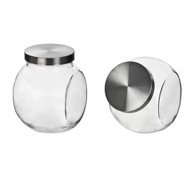 BOTE CRISTAL TAPA METAL 1400ml
