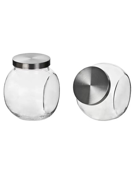 BOTE CRISTAL TAPA METAL 1400ml