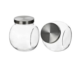 BOTE CRISTAL TAPA METAL 3L