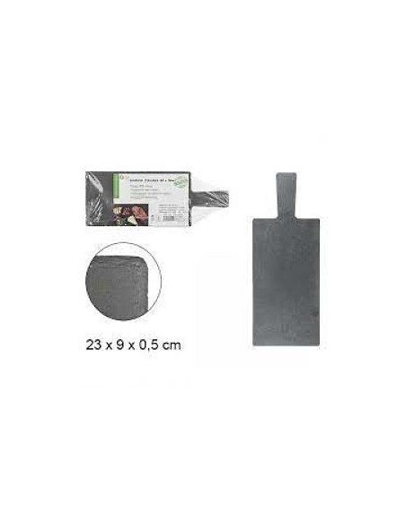 BANDEJA PIZARRA CON MANGO 23x9cm