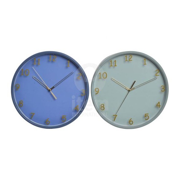 RELOJ PARED PVC 25.5X4.3X25.5 2 SURTIDO