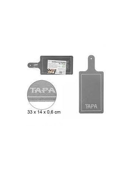 BANDEJA PIZARRA CON MANGO 33x14cm