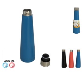 TERMO 400ML 3 COL. -ACERO