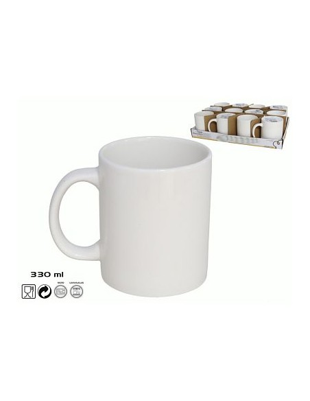 TAZA LUGO PORCELANA 330ML BLANCO