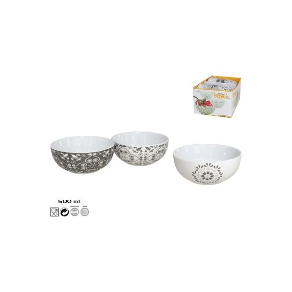 BOWL RENOIR 14CM PORCELANA 3 SURT