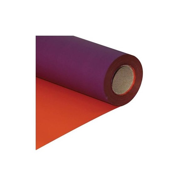 PAPEL SINTETICO BICOLOR PURPURA-NARANJA