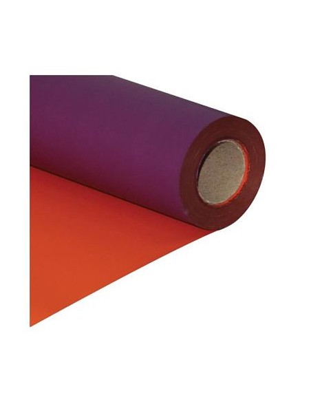 PAPEL SINTETICO BICOLOR PURPURA-NARANJA