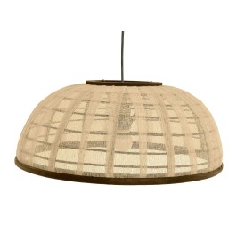 LAMPARA TECHO ALGODON RATAN 48X48X21,5 NATURAL