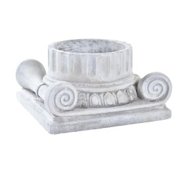 MACETERO CEMENTO 24X23X13 COLUMNA GRIS