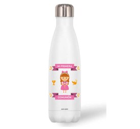 BOTELLA ACERO INOX 500 ML. COMUNION NIÑA