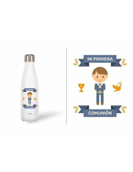 BOTELLA ACERO INOX 500 ML. COMUNION NIÑO