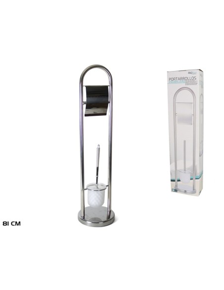 PORTARROLLOS CON ESCOBILLERO 81 CM