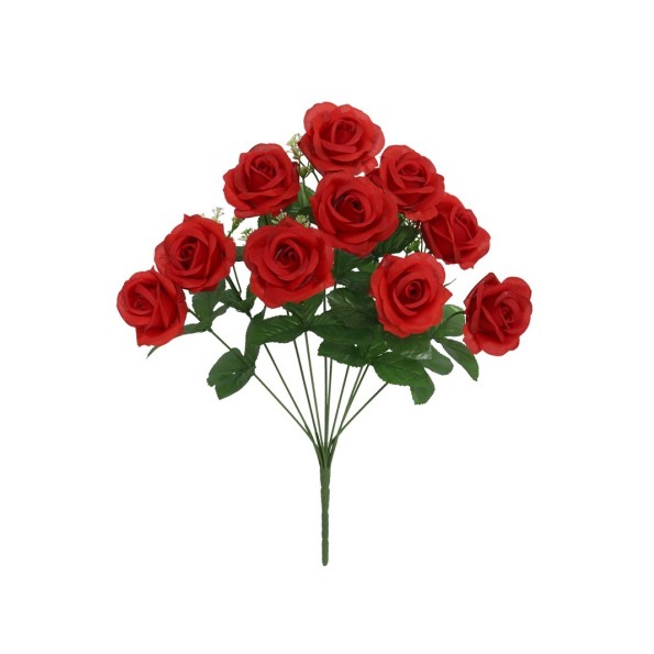 RAMO ROSAS X 10 -45 CM (ROJO)