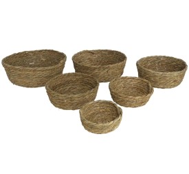 S/6 CESTOS NATURA 28X28X10CM