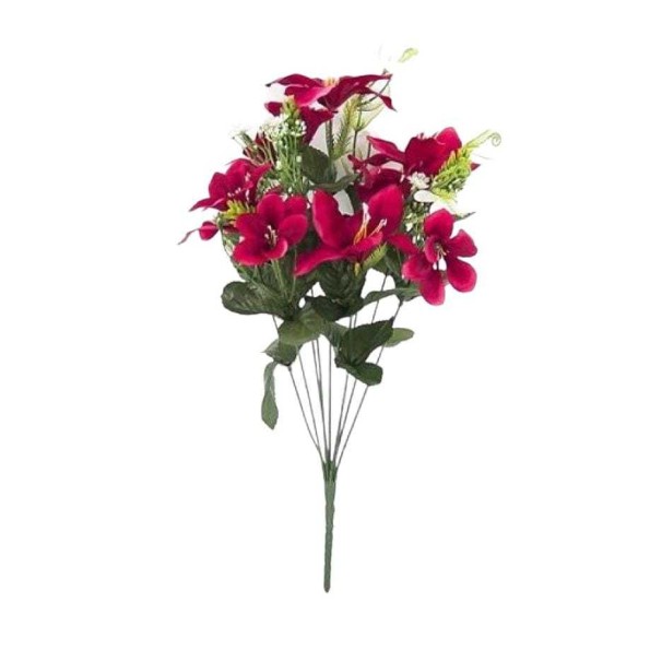 RAMO LILIES-ORQUIDEA X 9-50CM (ROJO)