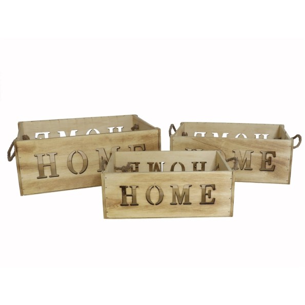 SET.3 CAJA HAUS  NATURE - MADERA