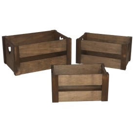 SET 3 CAJAS GARDEN NATURE - MARRON