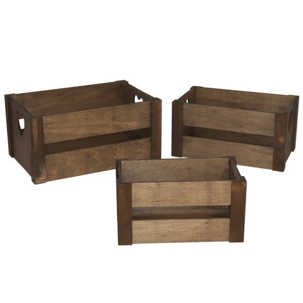 SET 3 CAJAS GARDEN NATURE - MARRON