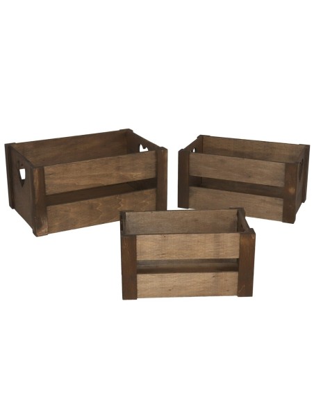 SET 3 CAJAS GARDEN NATURE - MARRON