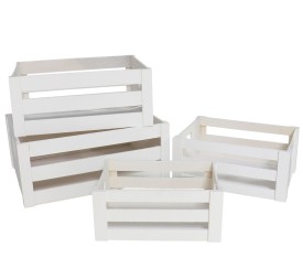 CAJA MADERA X4 BLANCO