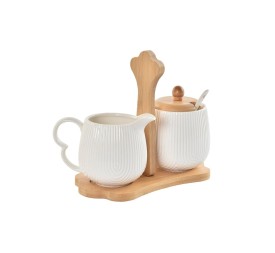 AZUCARERO SET 3 PORCELANA BAMBU 19,5X7,5X17,5