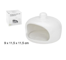 ESTROPAJERO CERAMICA BLANCA
