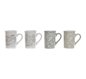 MUG GRES 11,5X8X11 320 ML, PAISLEY 4 SURT.