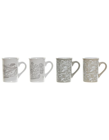 MUG GRES 11,5X8X11 320 ML, PAISLEY 4 SURT.