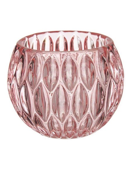 PORTAVELAS HEXAGONO PEQUEÑO ROSA CLARO