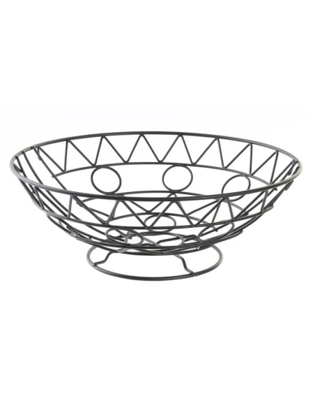 FRUTERO METAL 28X28X10 GEOMETRICO NEGRO