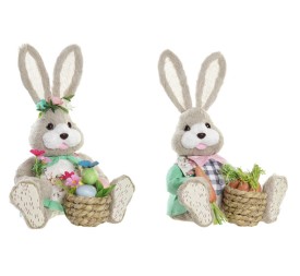 FIGURA FIBRA POLIESTER 28X22X40 CONEJO 2 SURT.