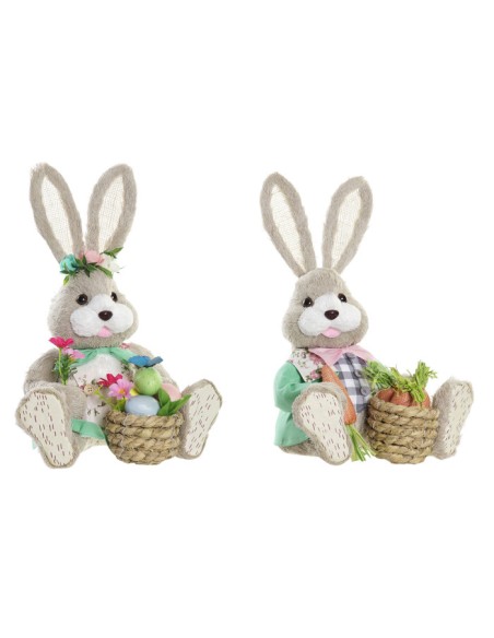 FIGURA FIBRA POLIESTER 28X22X40 CONEJO 2 SURT.