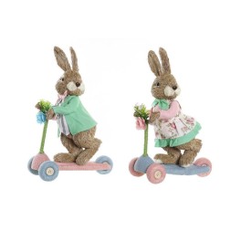 FIGURA FIBRA 22X13X34 CONEJO PATINETE 2 SURT.