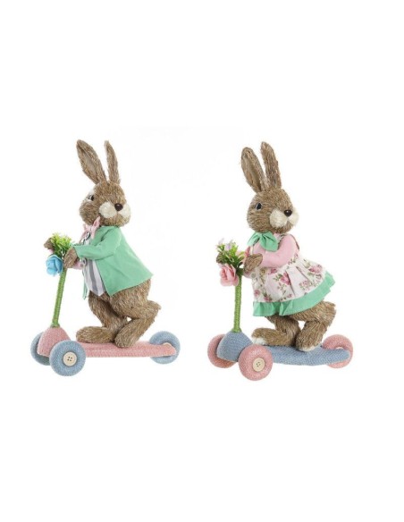 FIGURA FIBRA 22X13X34 CONEJO PATINETE 2 SURT.