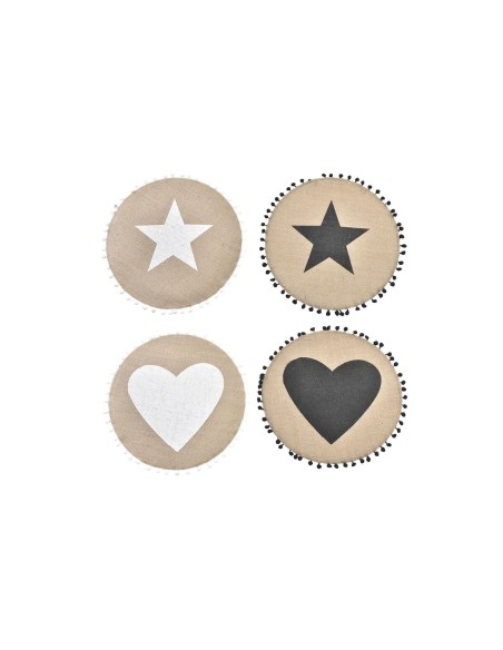 INDIVIDUAL LINO 38X38X0,5 ESTRELLA CORAZON 4 SURT. INDIVIDUAL LINO 38X38X0,5 ESTRELLA CORAZON 4 SURT.