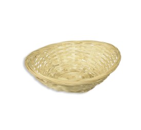 CESTO OVALADO BAMBU COLOR NATURAL 22x16x5.7cm