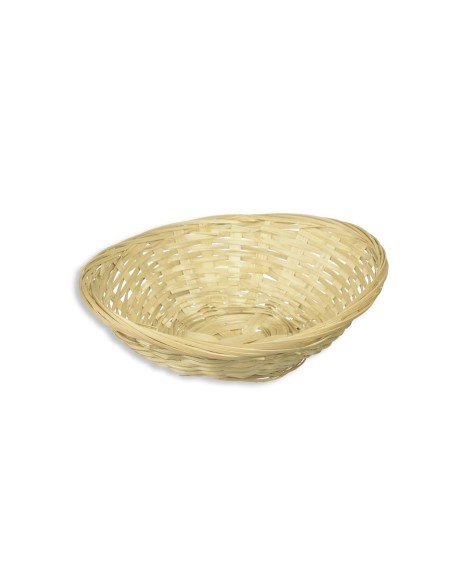 CESTO OVALADO BAMBU COLOR NATURAL 22x16x5.7cm