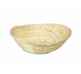 CESTO OVALADO BAMBU NATURAL 24.5x18x7.5cm