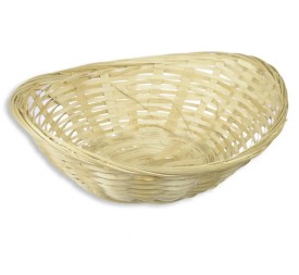 CESTO OVALADO BAMBU COLOR NATURAL 29.5x23x9.5cm