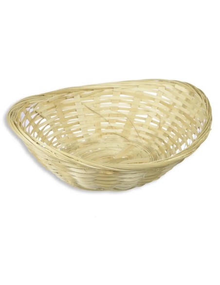 CESTO OVALADO BAMBU COLOR NATURAL 29.5x23x9.5cm