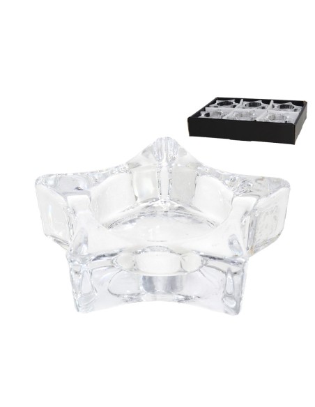 PORTAVELAS CRISTAL MAHÃN  7,6X2,1CM