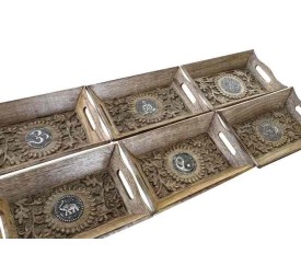 CENTRO MESA MANGO ALUMINIO 24X15,5X4 6 SURT.