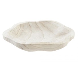 CENTRO MESA PAULOWNIA 25X25X4 NATURAL MARRON