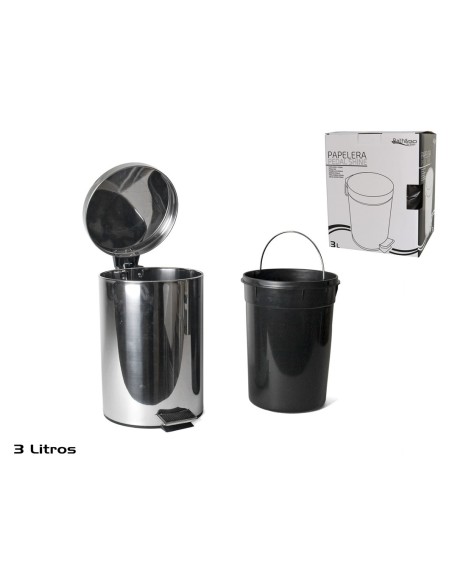 PAPELERA PEDAL 3L SHINE