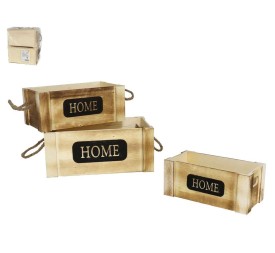 S/3 CAJAS MADERA HOME NATURAL 23,5X14X10